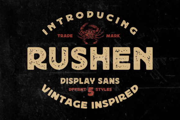 Rushen: A Cool, Brushed Font for Bold Design